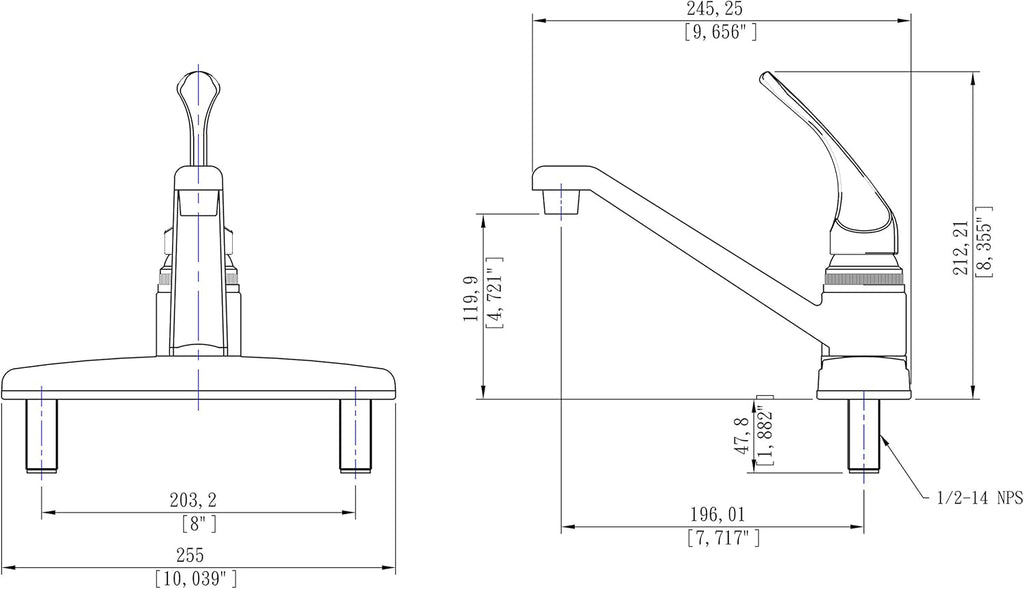 Chrome Finish Kitchen Sink Faucet N80331