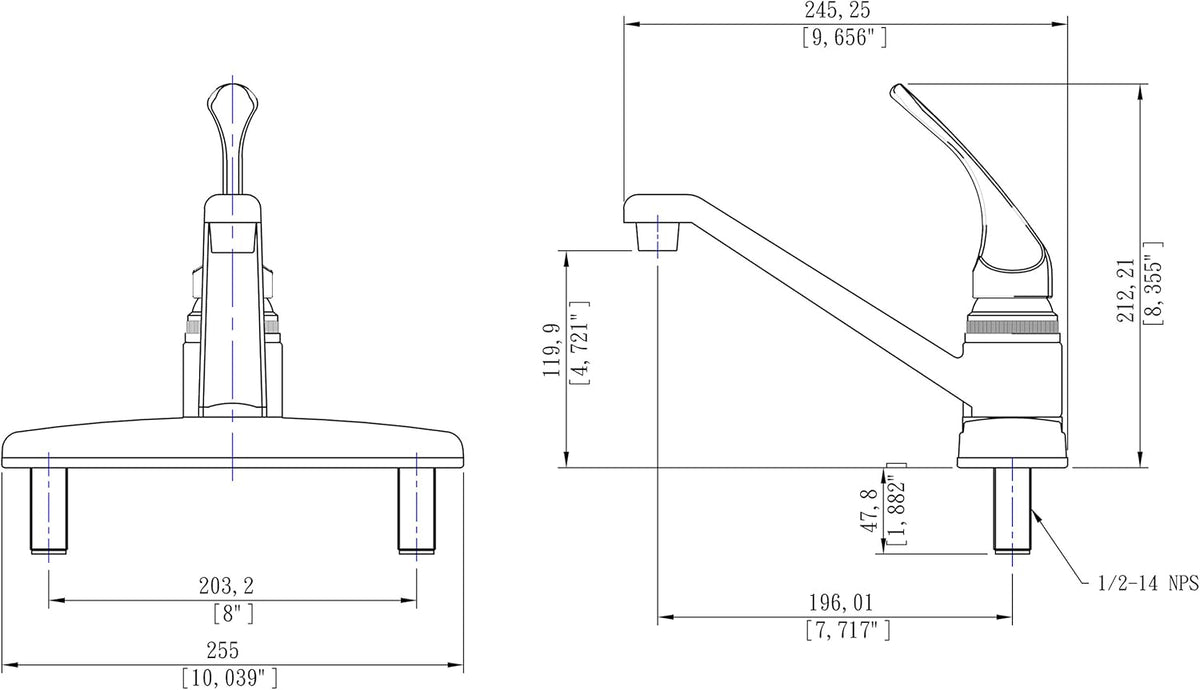Chrome Finish Kitchen Sink Faucet N80331