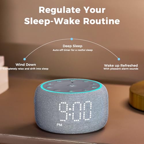 White Noise Machine Alarm Clock with Bluetooth Speaker R36780