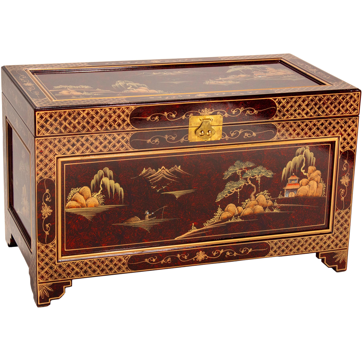 Lacquer and Wooden Storage Trunk H216