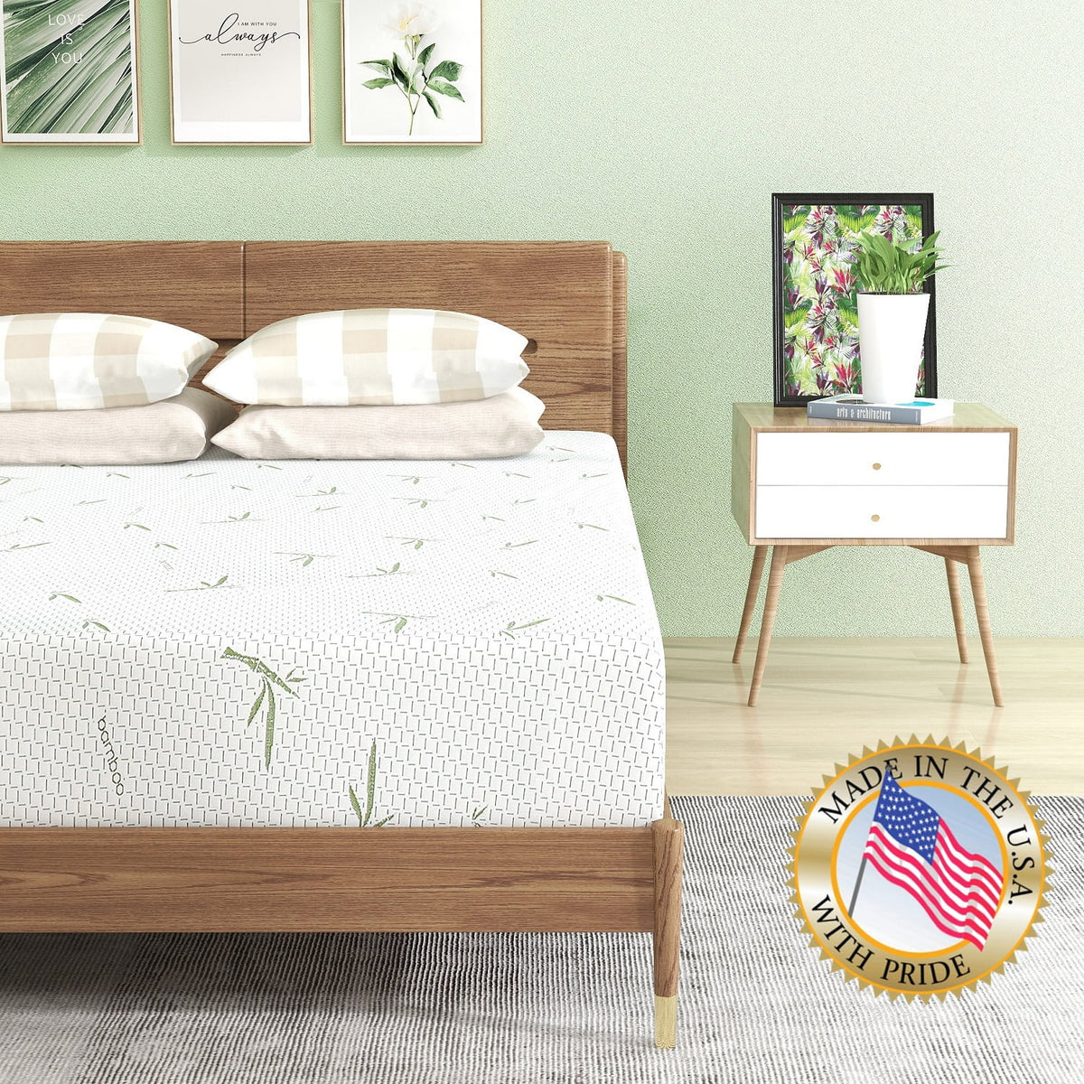 10 inch Green Tea Cooling Gel Memory Foam Queen Mattress M806190