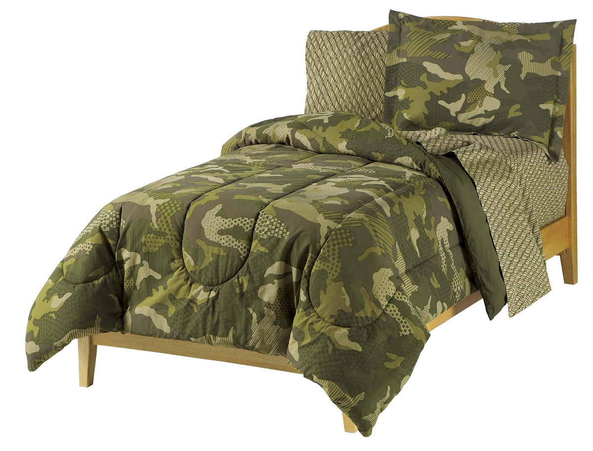 Green Camo Bed in A Bag Comforter Set Twin V225