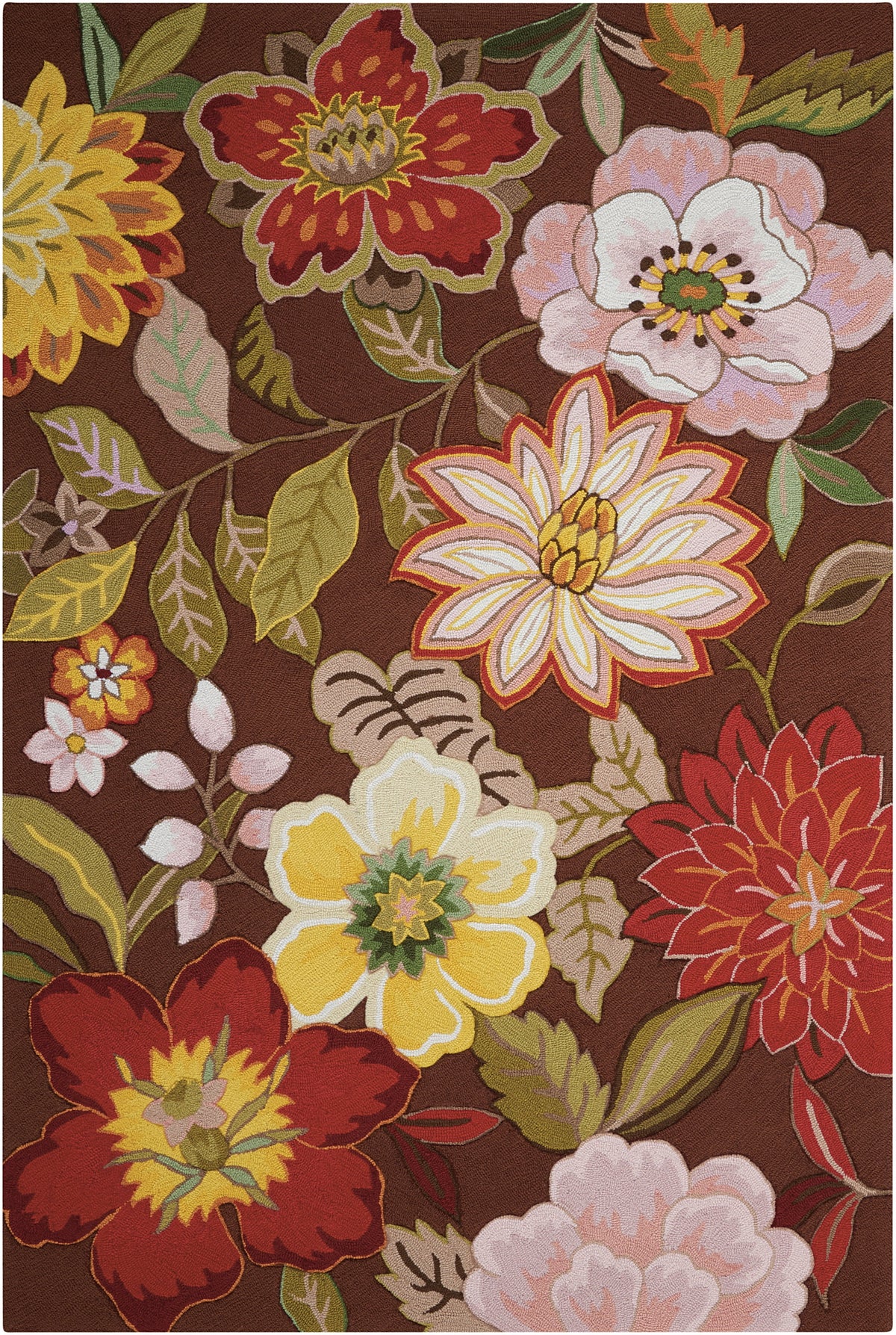 Floral Chocolate 5' x 7'6" Area Rug K370