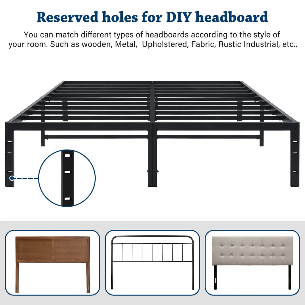 Full Size 18 inch Heavy Duty Metal Platform Bed Frame I5617