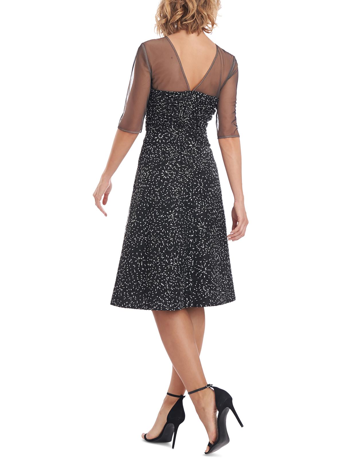 Mesh Sequined Cocktail Dress Y474