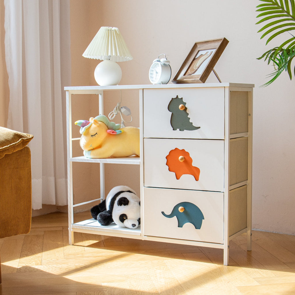 White 5 Drawer Dresser C134