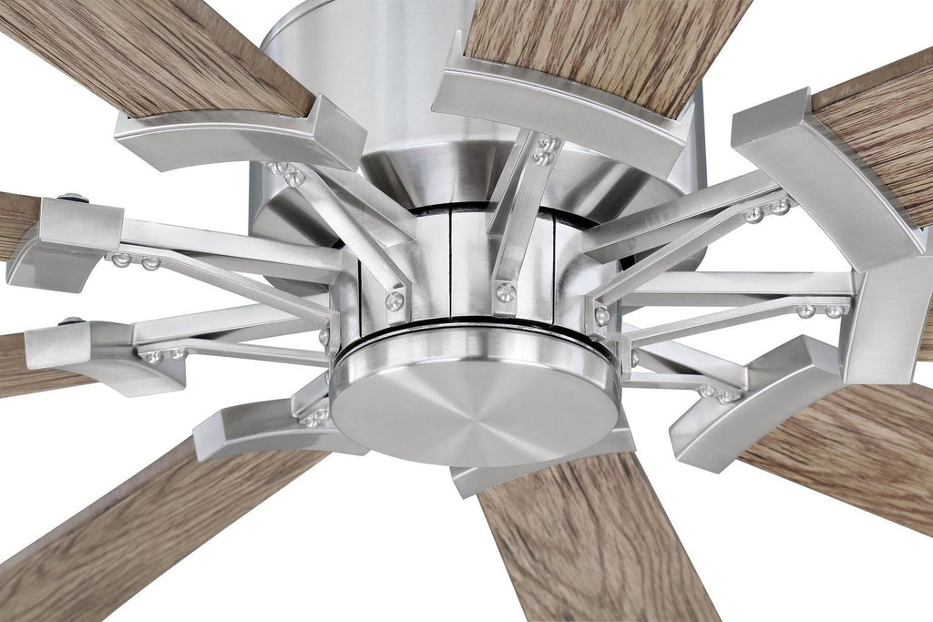 Polished Nickel Ceiling Fan with Light Kit O876