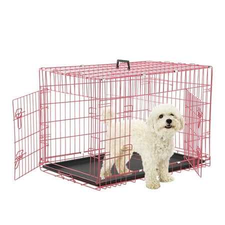 Folding Dog Cage Double Door Q6659