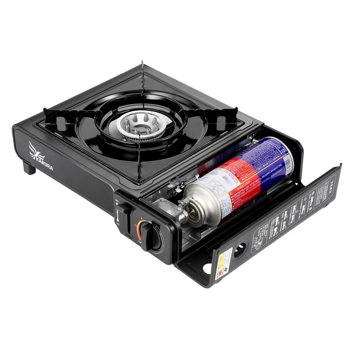 Portable Propane or Butane Camping Stove with Carrying Case P73895