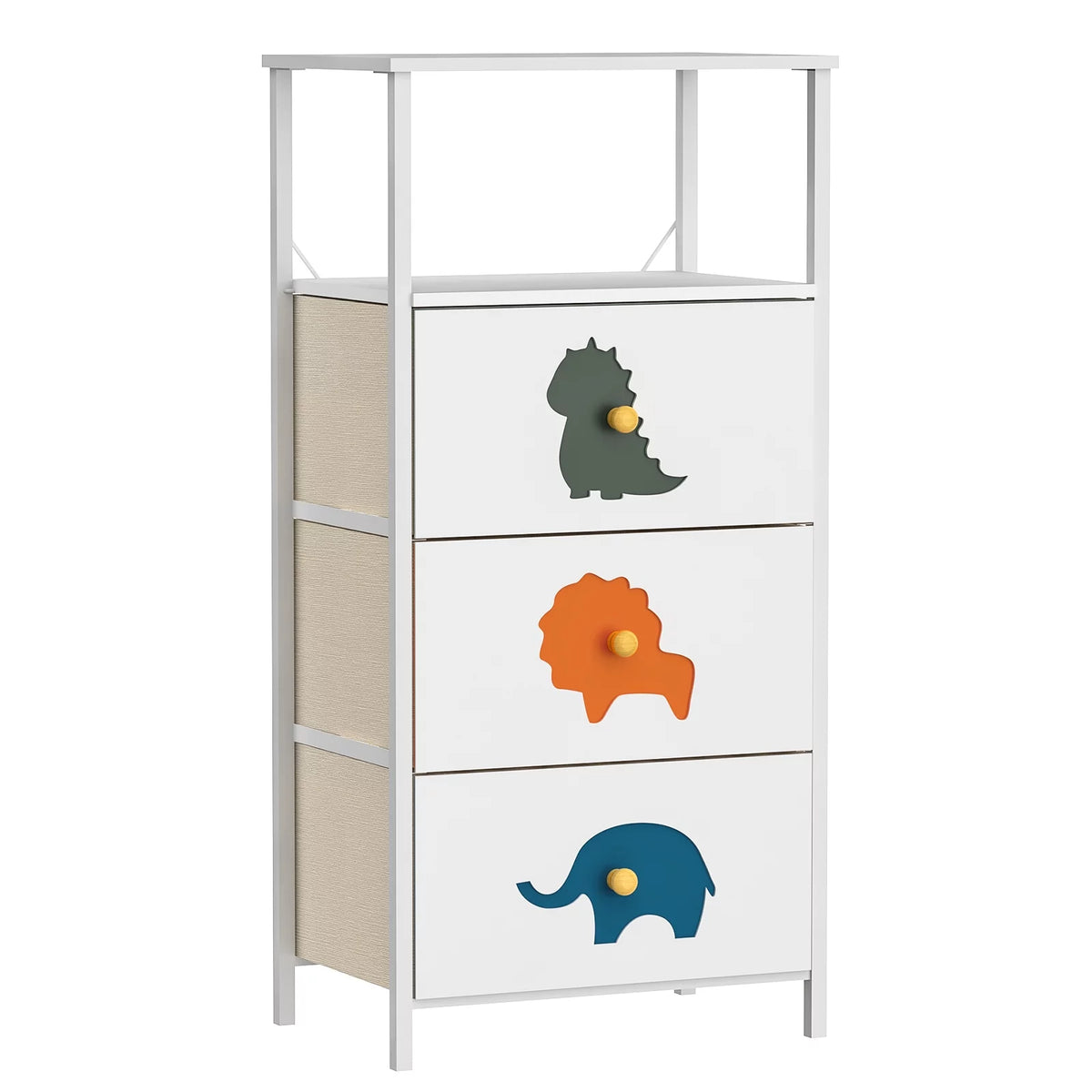 White 5 Drawer Dresser C134