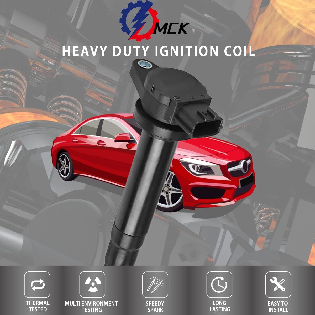 4pcs Racing Ignition Coil Pack And Platinum Spark Plug Compatible with Nissan Sentra 2000 2001 1.8L R392872