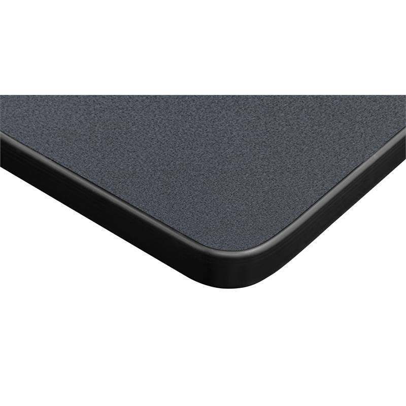 Grey Square Breakroom Table & 4 Blue Stack Chairs C647632