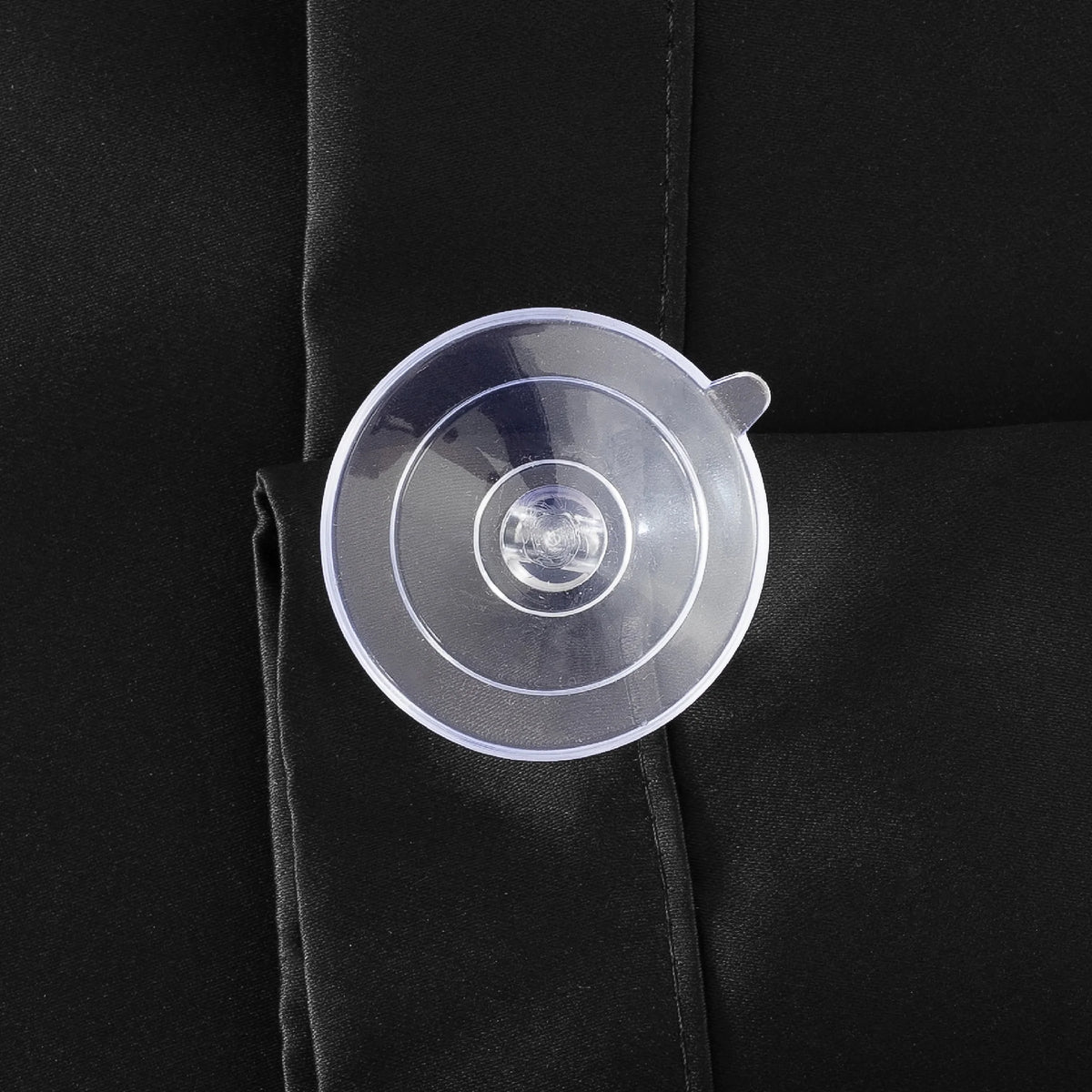 100% Blackout Suction Cup Curtain Panel, 50"x78", Black P139