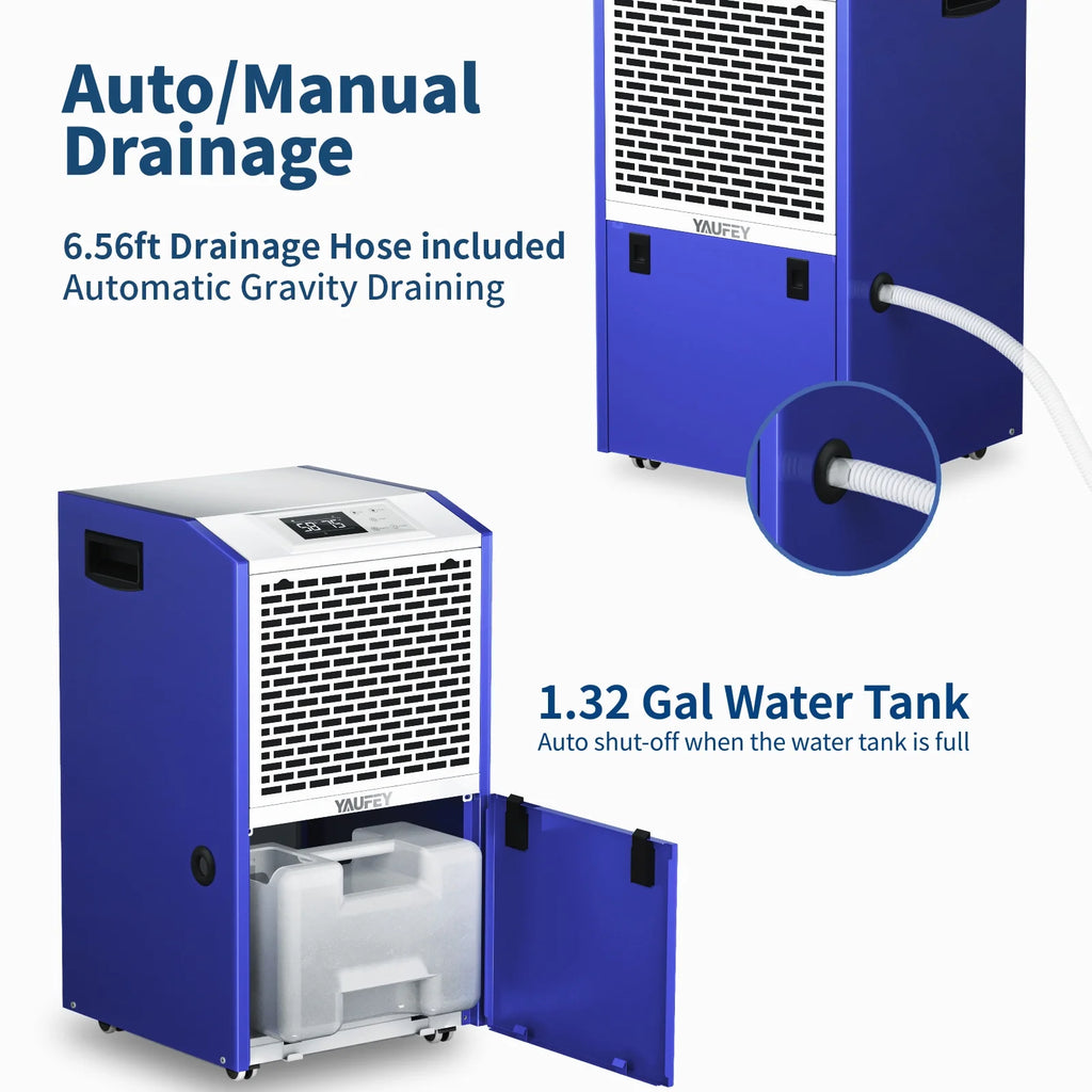 155 Pint Commercial Dehumidifier with Drain Hose U962