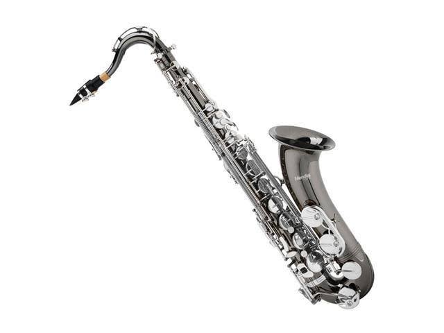 Black Nickel Plated B Flat Tenor Saxophone with Case and Mouthpiece W7300