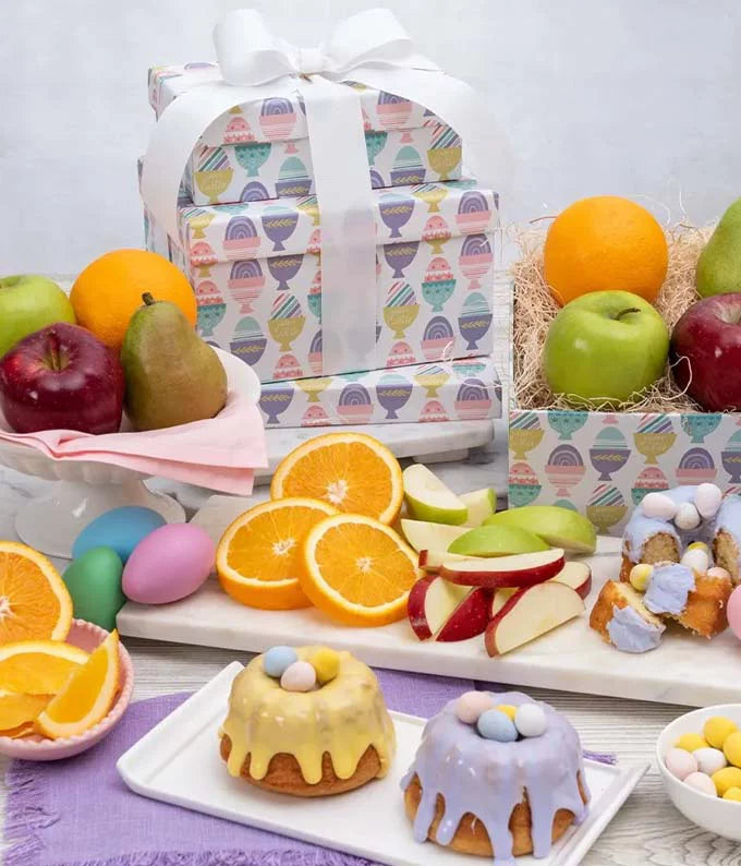 Easter Fruit & Cakes Tower J5000
