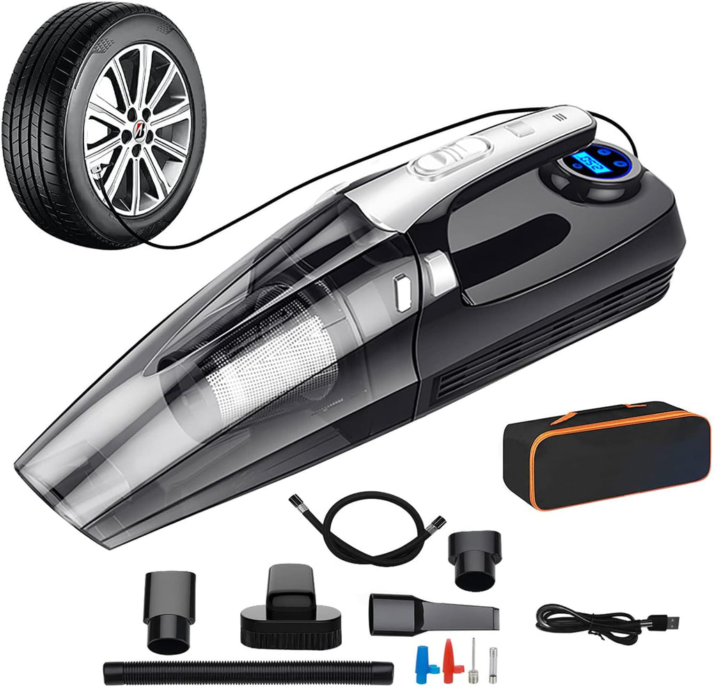 4-in-1 Cordless Handheld Car Vacuum with LED Light J435468