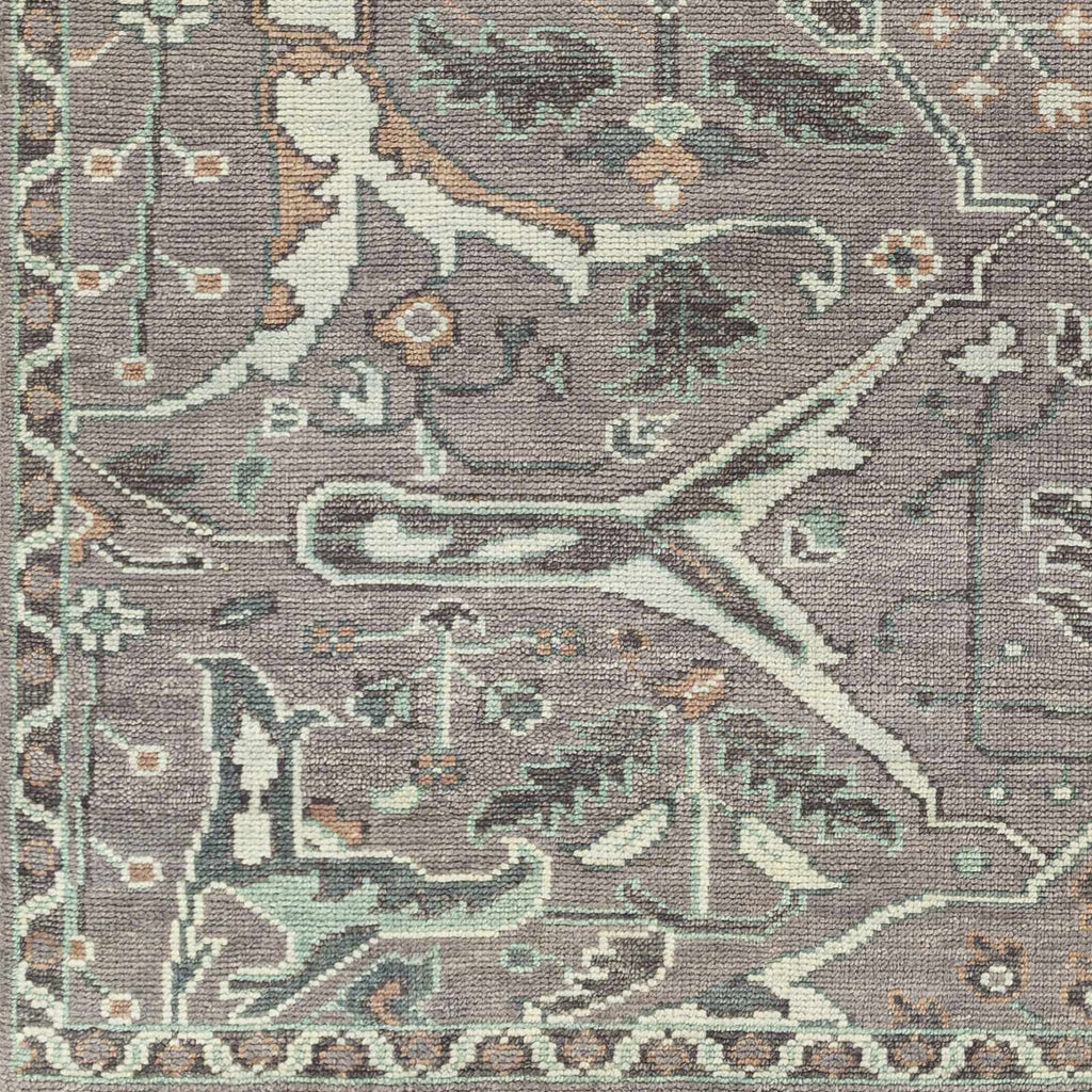 Wool Area Rug Gray Brown 6' x 9' D56483