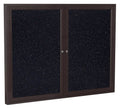 36 in. x 60 in. 2-Door Bronze Aluminum Frame Enclosed Recycled Rubber Tackboard B27903