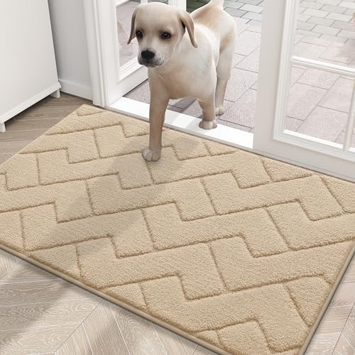 Grey 30x20 Non-Slip Washable Microfiber Dog Door Mat Q5932