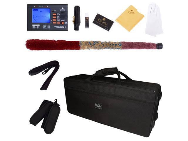 Black Nickel Plated B Flat Tenor Saxophone with Case and Mouthpiece W7300