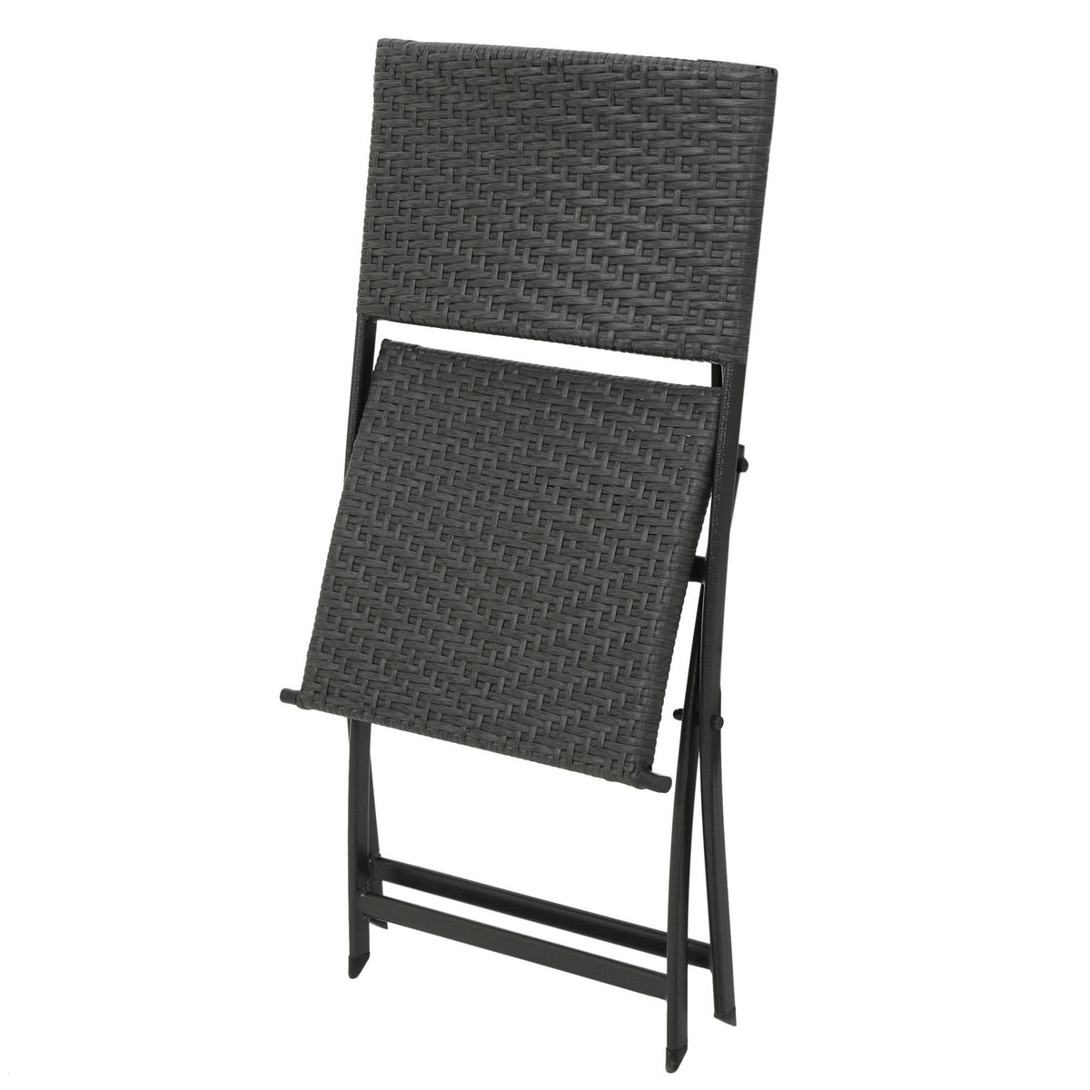 Set of 2 Wicker Patio Folding Chairs Brown C19640