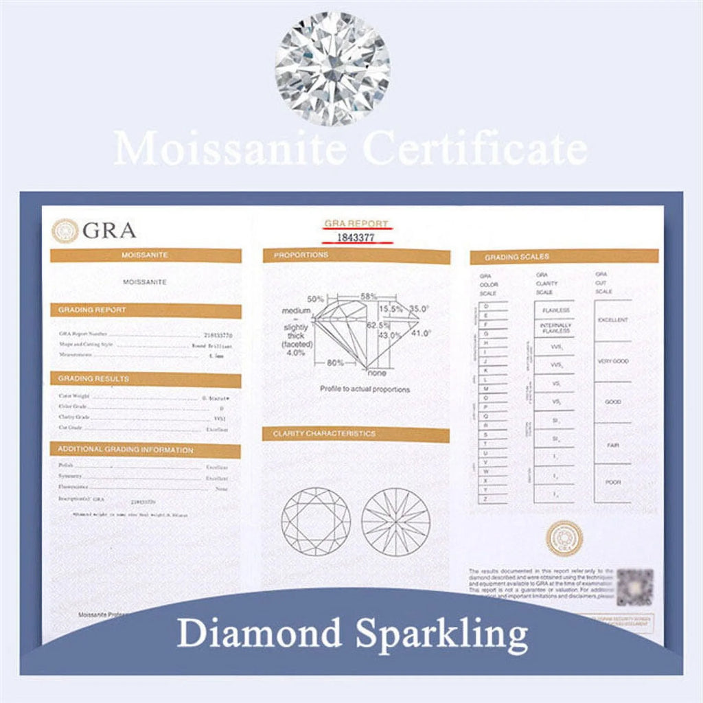 Moissanite Diamond Ring 925 Sterling Silver Size 7 P165