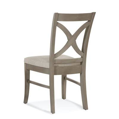 Harbor Blue Finish Black Buffalo Check Cross Back Side Chair O34001