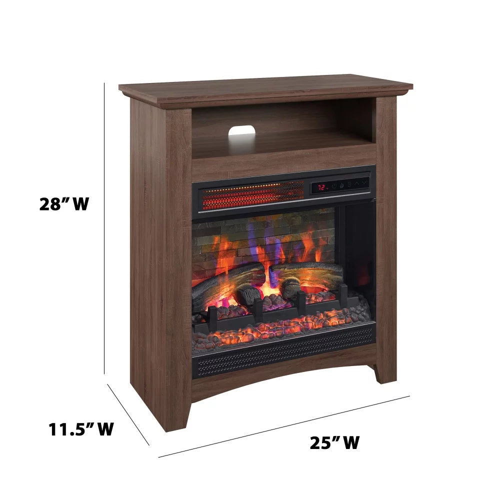 18” Infrared Quartz Wall Mantel Electric Fireplace O947