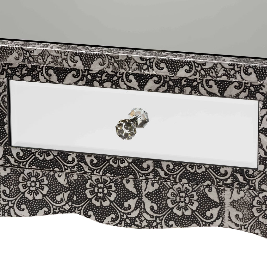 Mirrored Glass 2 Drawer Console Table X7288