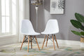 White Dining Chair Set of 2 Beech Wood Legs L490258
