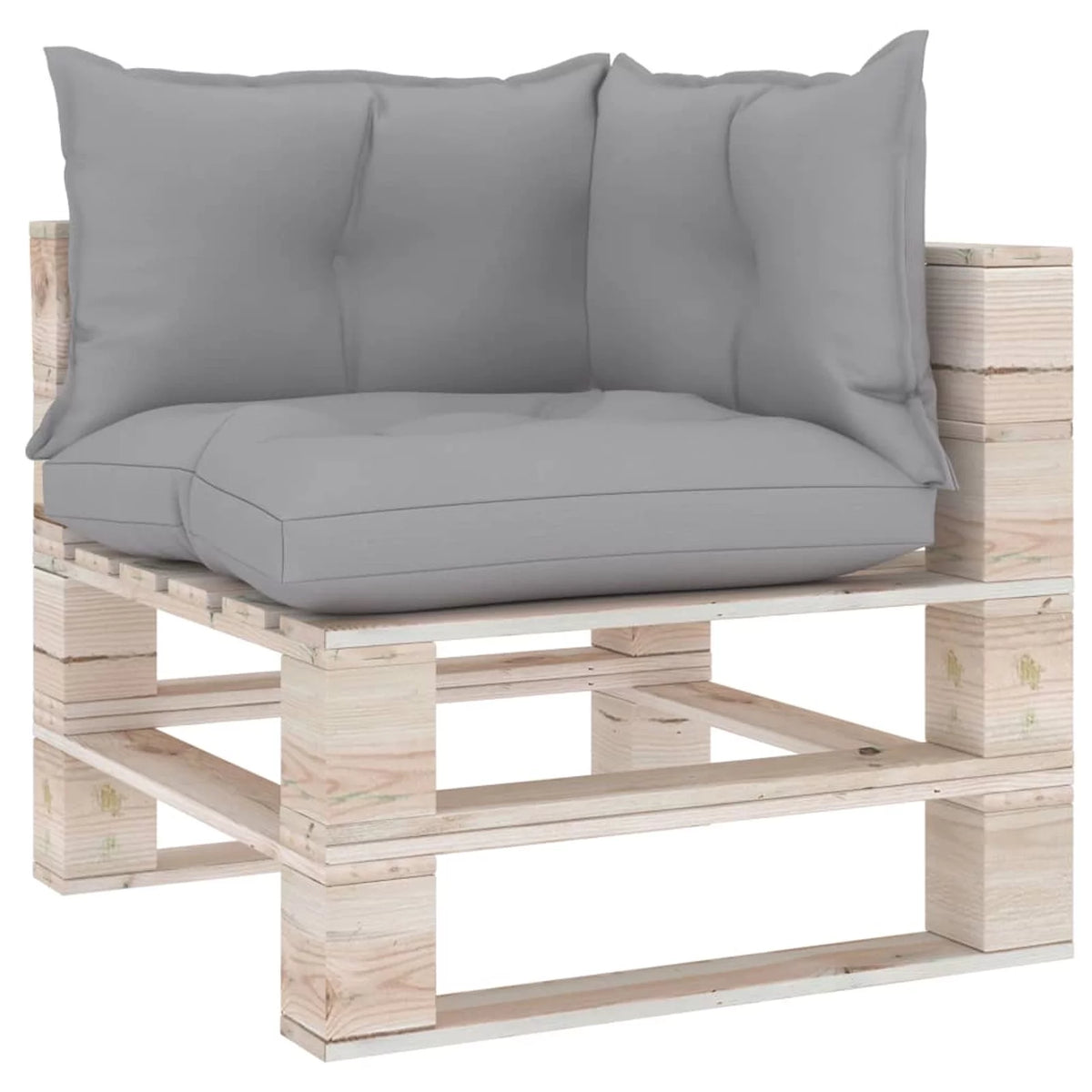 Gray Fabric Pallet Cushions 3 pcs O906