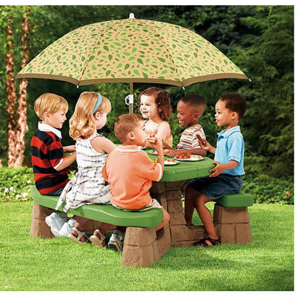 Kids Picnic Table with Umbrella C26983
