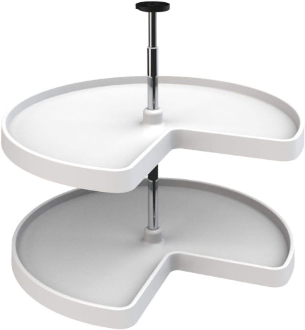 28 Inch White 2-Shelf Lazy Susan X540