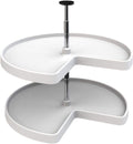 28 Inch White 2-Shelf Lazy Susan X540