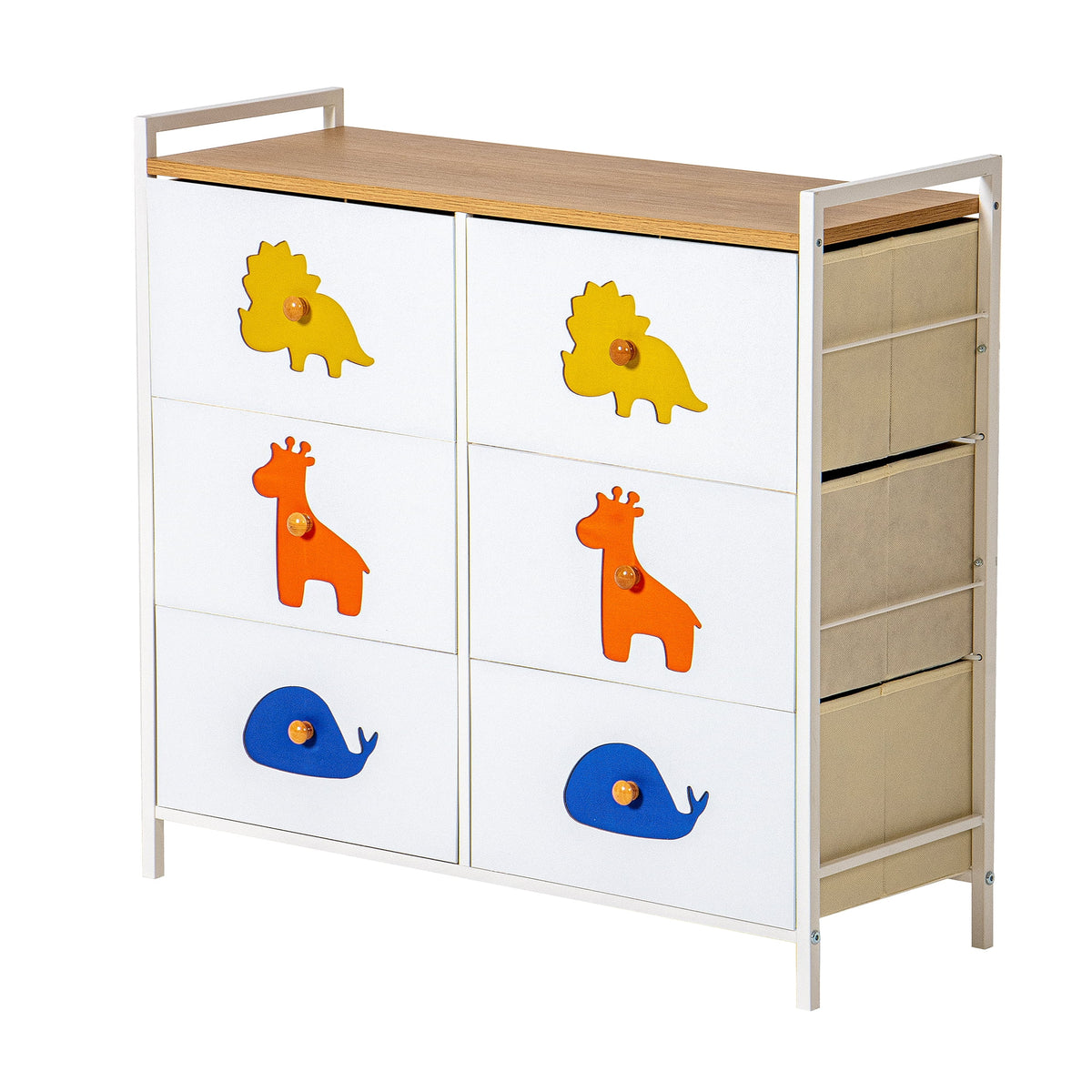 White 5 Drawer Dresser C134