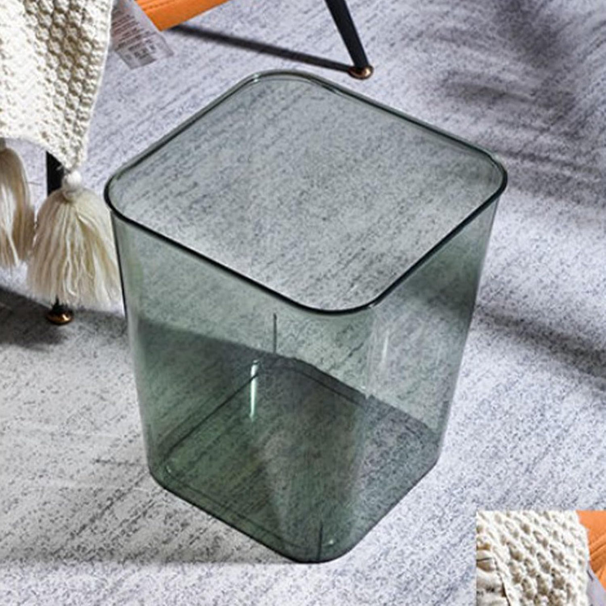 Acrylic Transparent Large Capacity Wastebasket Trash Bin M242419
