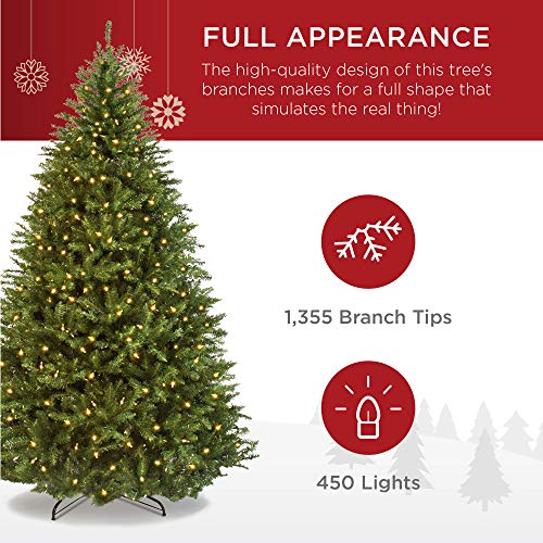 6ft Pre-Lit Douglas Fir Artificial Christmas Tree with 450 Warm White Lights A69118