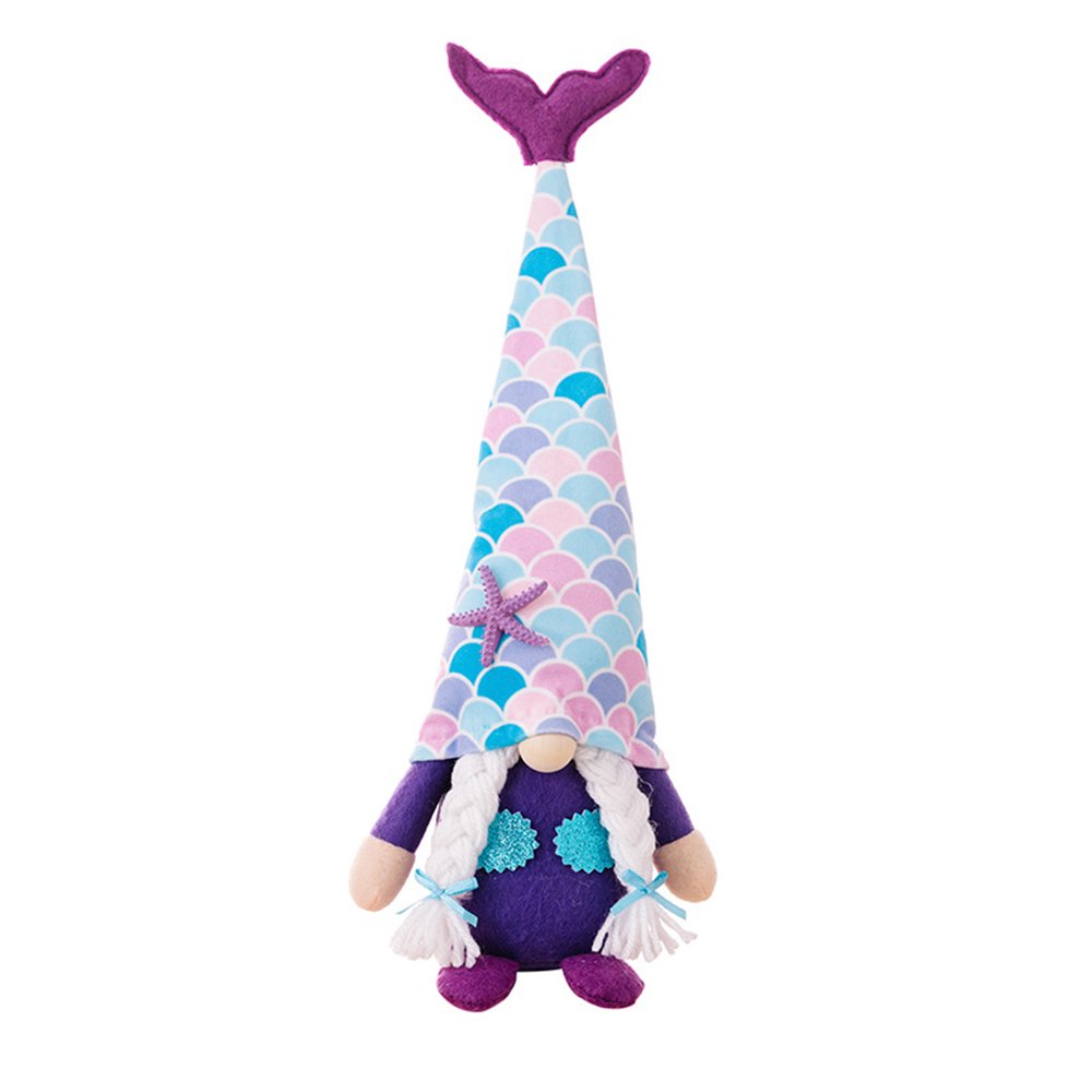 Mermaid Tail Gnome Doll Plush Handmade Christmas Decoration R3414
