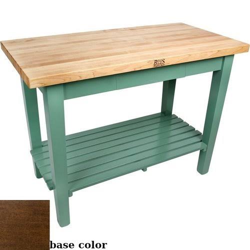 36 inch x 24 inch Walnut Stain Work Table with Casters X406936