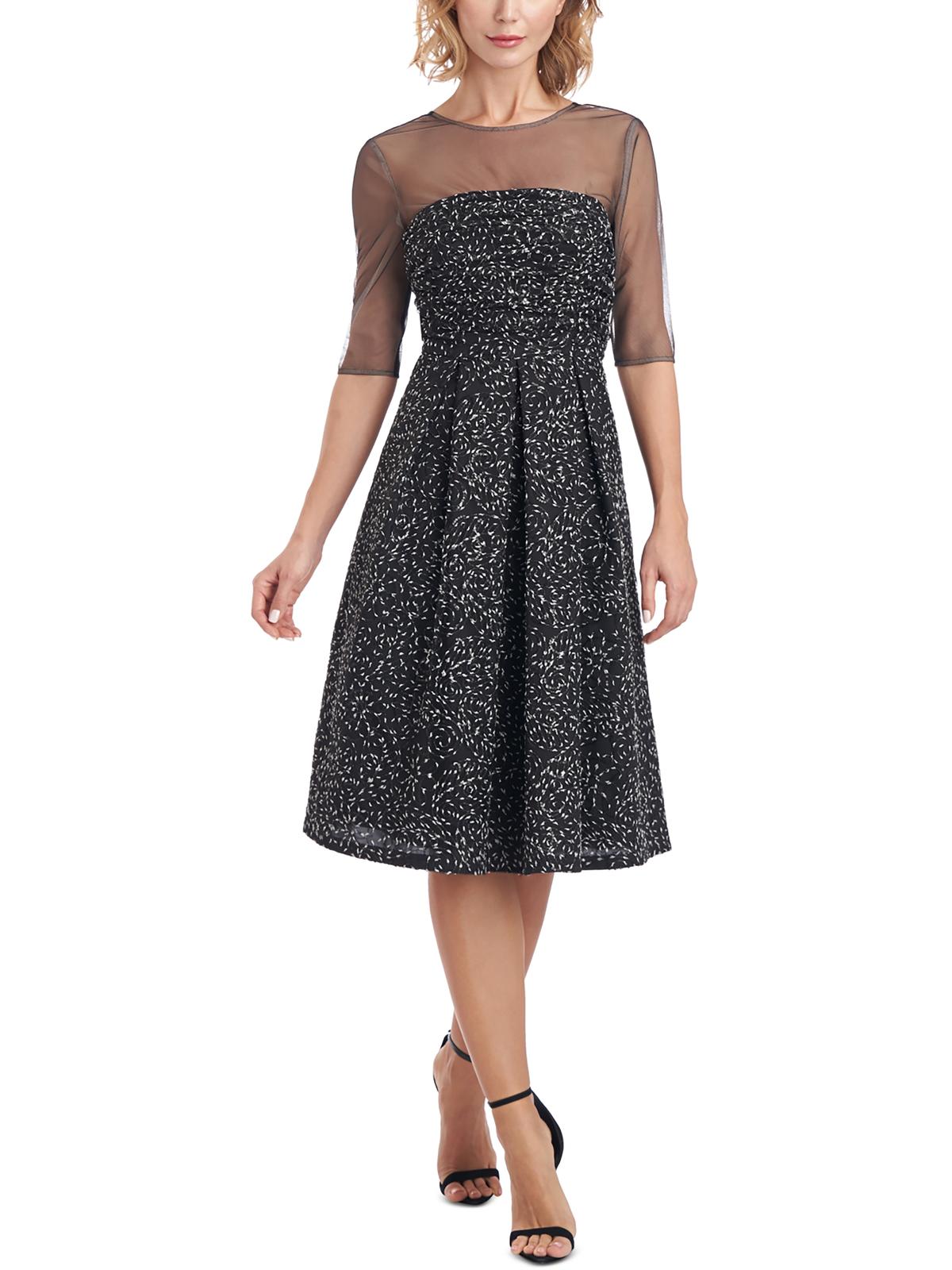 Mesh Sequined Cocktail Dress Y474