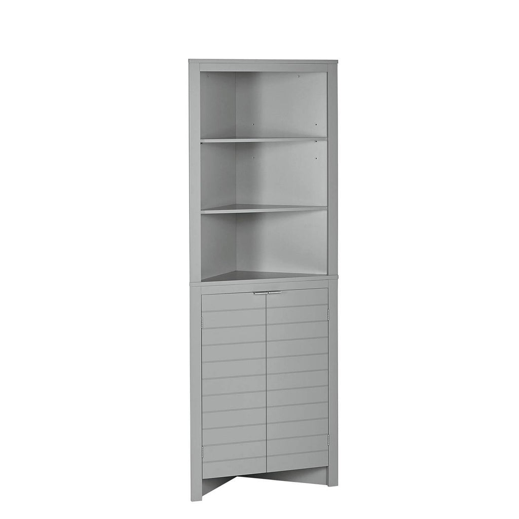 Gray Tall Corner Cabinet E11592