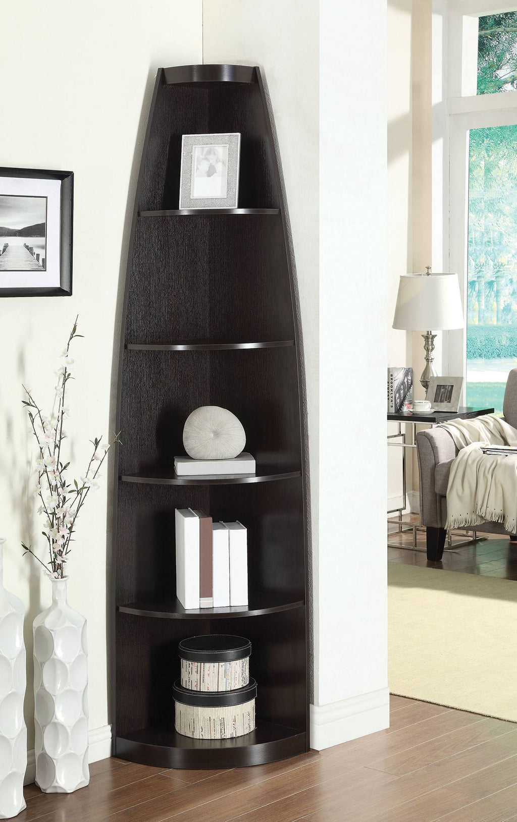 Corner Bookcase Cappuccino L694488