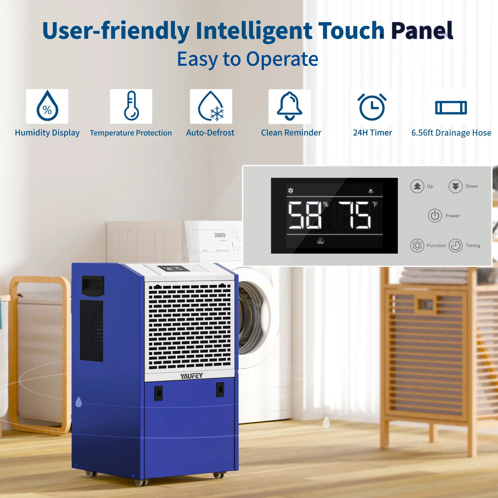155 Pint Commercial Dehumidifier with Drain Hose U962