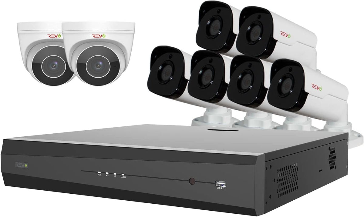 16Ch 4TB HDD IP NVR Video Surveillance System with 12x 4MP Bullet Camera and 4x 4MP Turret Cameras M7138