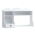 White Wooden Hutch with Two Shelves & Three Drawers R194