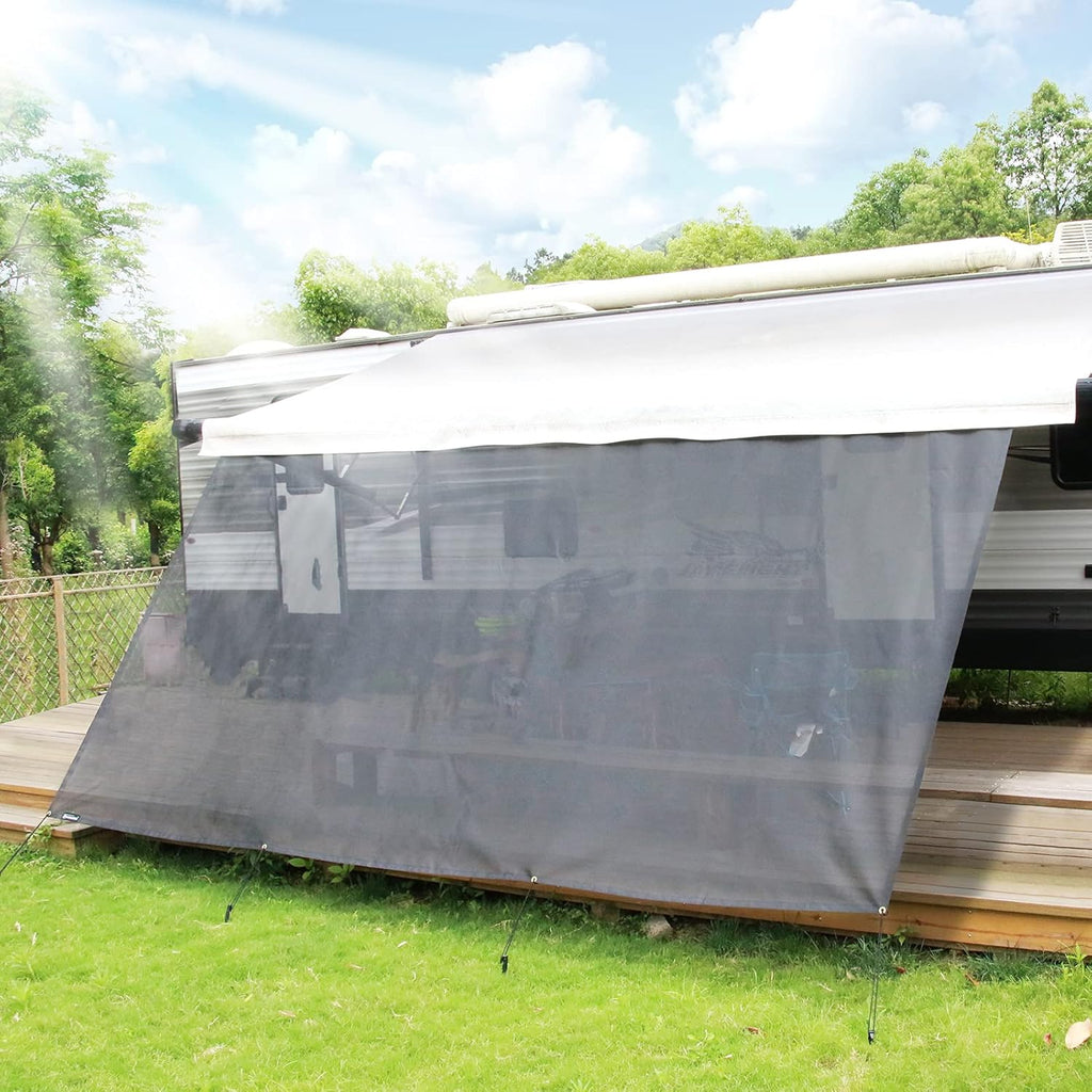 RV Awning Side Shade Kit 9'x7' Sunscreen Z200
