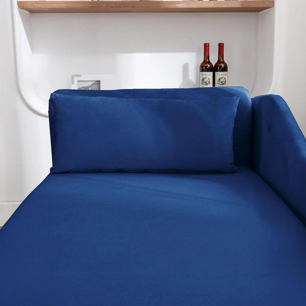 Velvet Chaise Lounge with Storage and Pillow I88181