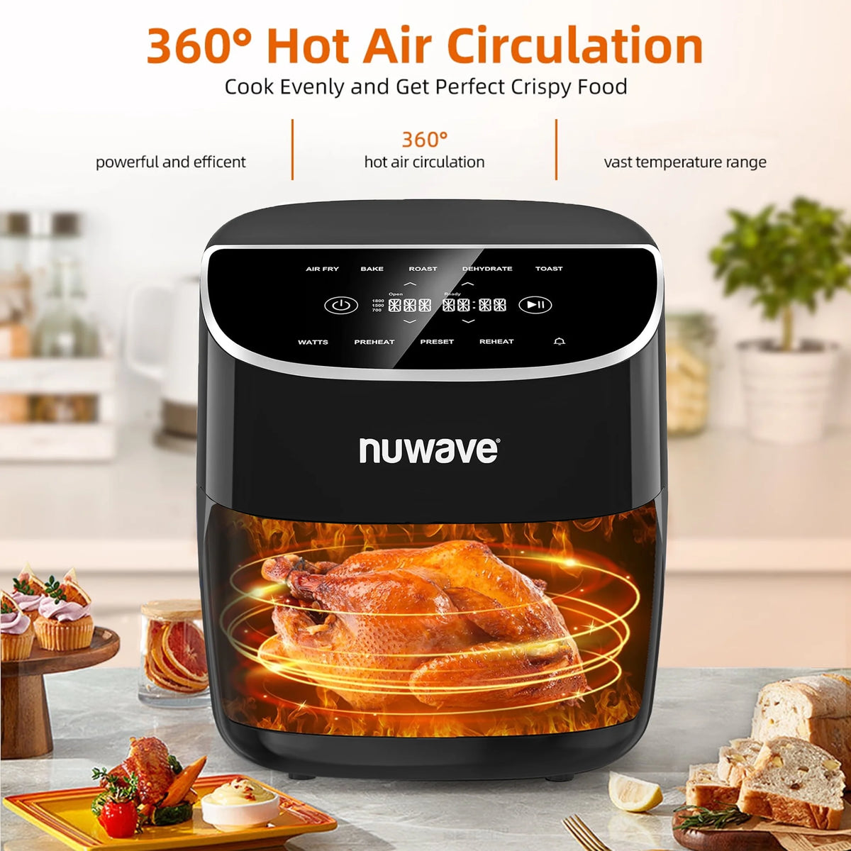 Black 8QT Digital Touchscreen Airfryer I797
