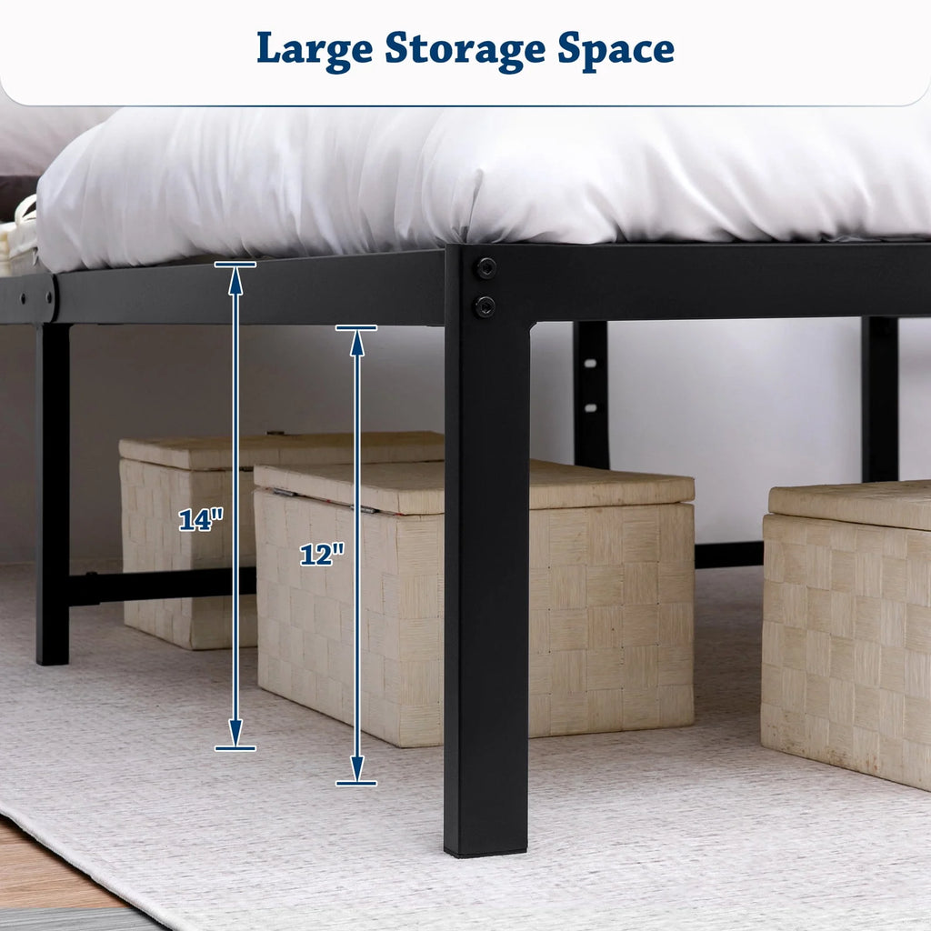 Full Size 18 inch Heavy Duty Metal Platform Bed Frame I5617